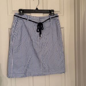 Talbots Blue and White Striped Shirt size 8